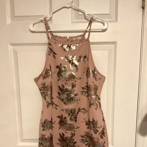 Shimmering Floral Pink Dress